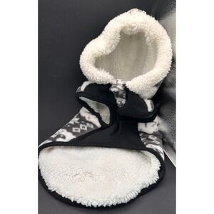 Frisco Fair Isle Fleece Lined Dog  Hoodie, Charcoal Gray Small Adjustable Neck